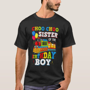 T-shirt Soeur De L'Anniversaire Garçon Train Toys Theme Pa