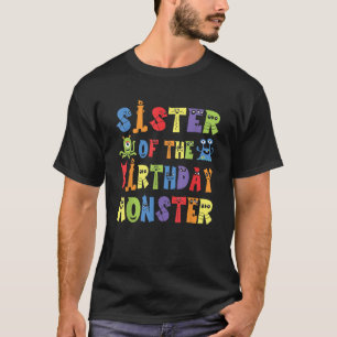 T-shirt Soeur De L'Anniversaire Monstre Alien Enfant B jou