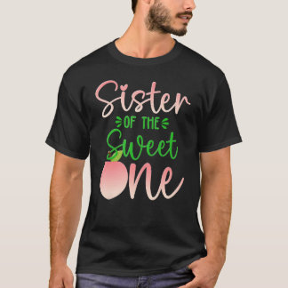 T-shirt Soeur De L'Anniversaire Une Pêche 1Er Fruit D'Été