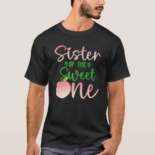 T-shirt Soeur De L'Anniversaire Une Pêche 1Er Fruit D'Été