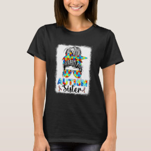 T-shirt Soeur de l'autisme Chignon en désordre Sensibilisa
