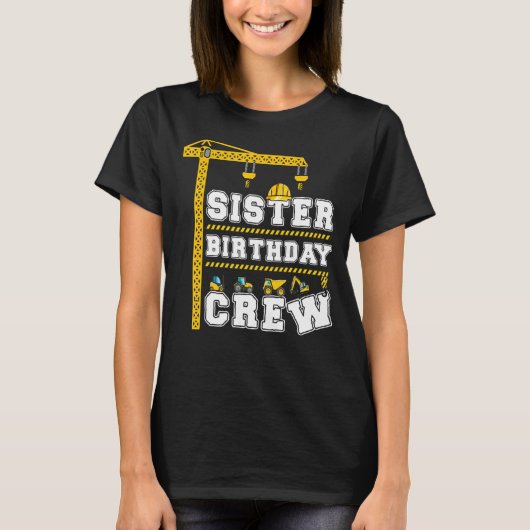 T-shirt Soeur De L'Équipage D'Anniversaire Conception (Devant)
