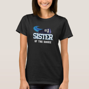 T-shirt Soeur De Rookie 1er Anniversaire Thème De Hockey