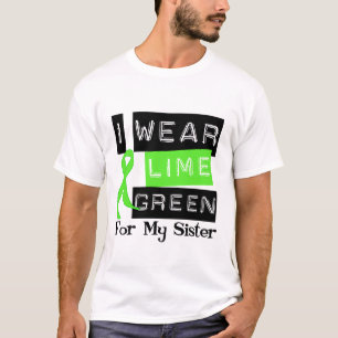 T-shirt Soeur de ruban de vert de chaux de lymphome
