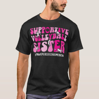 T-shirt Sœur de volleyeuse solidaire Joueuse de volley-bal