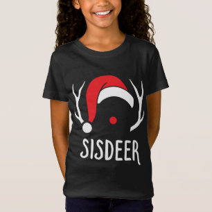 T-Shirt Soeur Deer Christmas Reindeer Famille correspondan