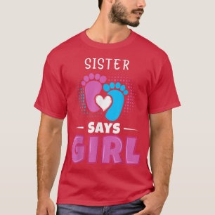 T-shirt Soeur Dit Fille Bébé Genre Révéler tenue Pregnan