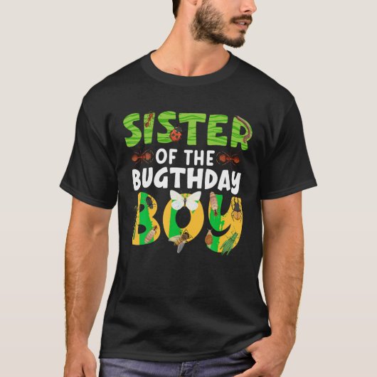 T-shirt Soeur du Bugthday Boy Bug Theme Birthday Park (Devant)