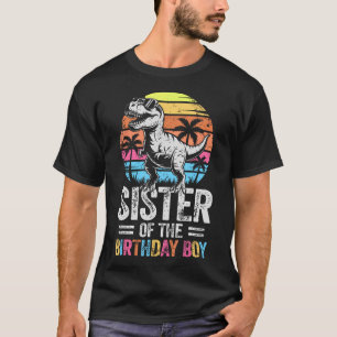 T-shirt Sœur du dinosaure de la fête d'anniversaire