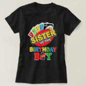T-shirt Soeur du garçon d'anniversaire Chemise Uno Maman M (Design devant)