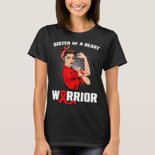 T-shirt Sœur d'un guerrier du cœur Maladie cardiaque Chign