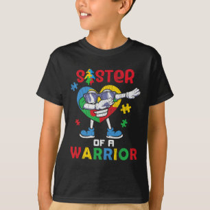 T-shirt Soeur D'Un Guerrier Sensibilisation sur l'autisme