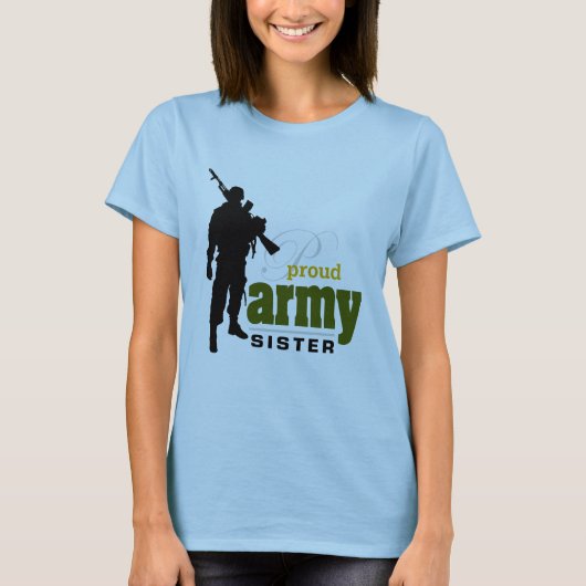 T-shirt Soeur fière d'armée (Devant)