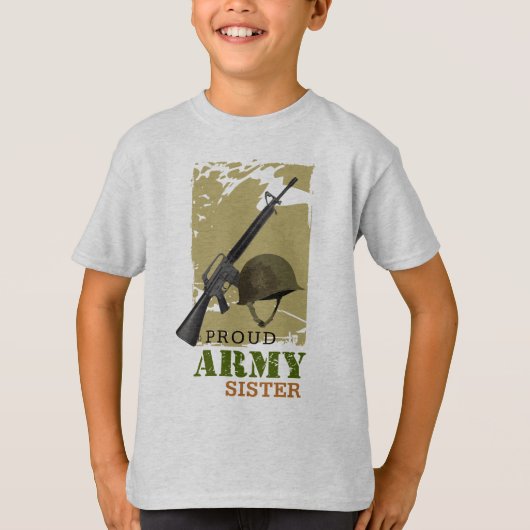 T-shirt Soeur fière d'armée (Devant)