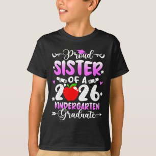 T-shirt Sœur fière de la promotion 2026 de diplômés de mat