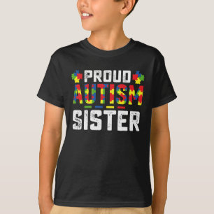 T-shirt Sœur fière de la sensibilisation à l'autisme Famil