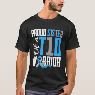 T-shirt Sœur fière d'un guerrier T1D Sensibilisation au di