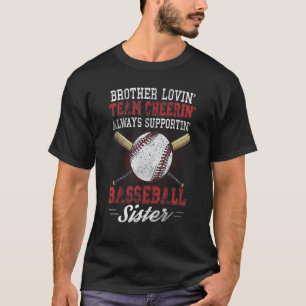 T-shirt Soeur Frère Amour De Baseball