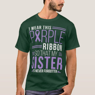 T-shirt Soeur Je Porte Ce Ribbon Violet Adjudicateurs De S