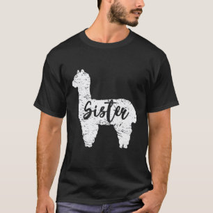 T-shirt Sœur Lama Mignon Alpaca Amoureux des Animaux Amour