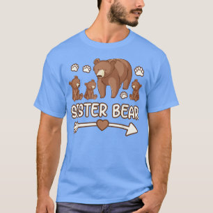 T-shirt soeur ours 3 chemise de bébé pour femmes, soeur ou