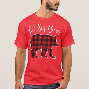T-shirt Soeur Ours Pyjama Rouge Buffalo Noël Amusant Famil
