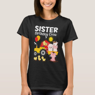 T-shirt Soeur Pionnier Tracteur Barnyard Animaux de ferme