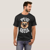 T-shirt Sœur Pug Mignonne (Devant entier)