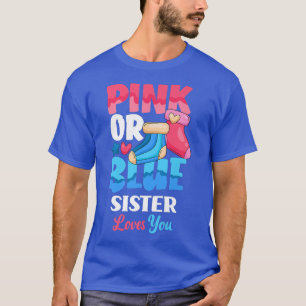 T-shirt Soeur Rose Ou Bleue Vous Aime Bébé Sock Genre Rev