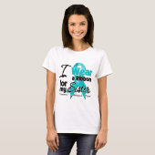 T-shirt Soeur - ruban turquoise de conscience (Devant entier)