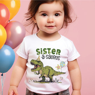 T-shirt Soeur-saurus Dinosaur Thème Anniversaire de enfant
