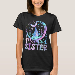 T-shirt Sœur sirène drôle fille d'anniversaire fête famill