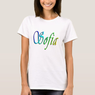 T-shirt Sofia Son Nom En Couleur,