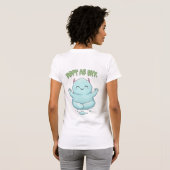T-shirt Soft as Sky: Kawaii Cloud Monster Zen Yoga & Medit (Dos entier)
