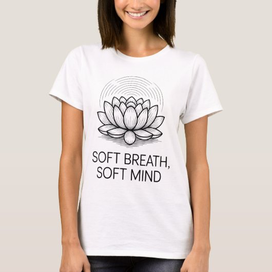 T-shirt Soft Breath Soft Mind Dandelion Yoga Inspiration A (Devant)