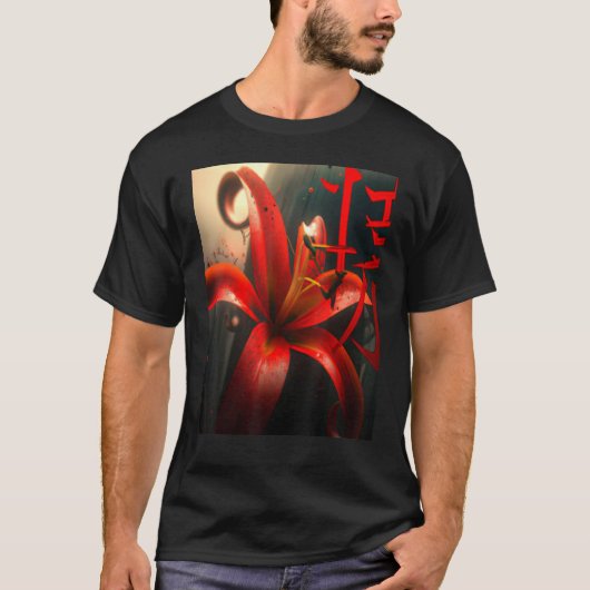 T-shirt Soft Japanese Lily Aesthetic Flower S (Devant)