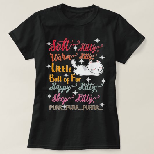 T-shirt Soft Kitty Chaleureux Kitty Petit Boule De Dormir (Design devant)