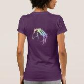T-shirt Soft Pastel Coloured Horse Head Logo Design (Dos)