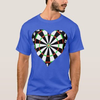 T-shirt Soft Tip Darts Scoreboard Bullseye Board Coeur