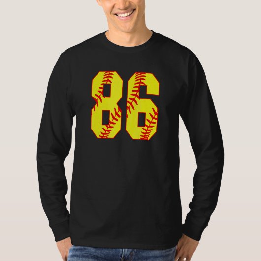 T-shirt Softball 86 Fast Pitch Love Softball Maman Favorit (Devant)