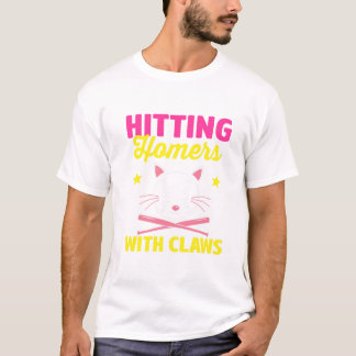 T-shirt Softball Amoureux des chats Pitcher Softball Catch