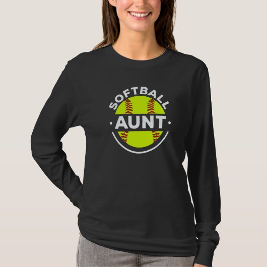 T-shirt Softball Aunt Softball Player Pitcher Catcher Spor (Devant)