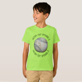 T-shirt Softball Baseball avec texte (Devant entier)