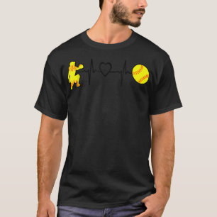 T-shirt Softball Catcher Heartbeat Shirt For Softball Play