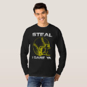 T-shirt Softball Catcher Steal I Dare Ya Funny Player Girl (Devant entier)