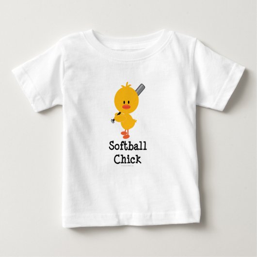T-shirt Softball Chick Baby (Voorkant)