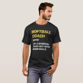 T-shirt Softball Coach Defenition Softball Trainer (Devant entier)