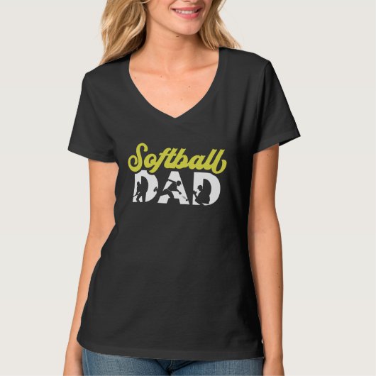 T-shirt Softball Dad Pitcher Catcher Softball Sports Playe (Devant)
