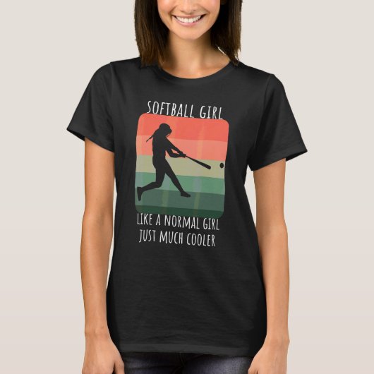T-shirt Softball dire fille 4 (Devant)
