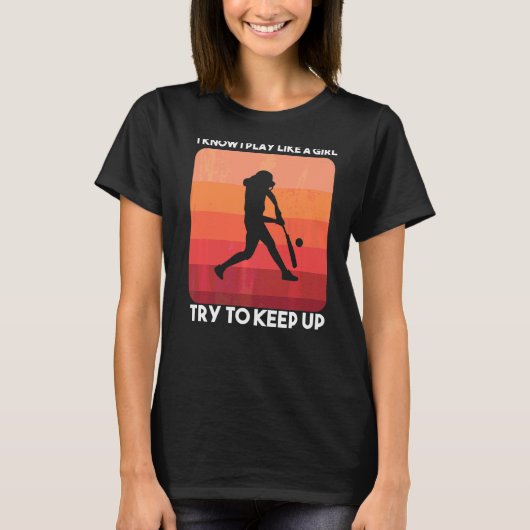 T-shirt Softball dire fille 6 (Devant)